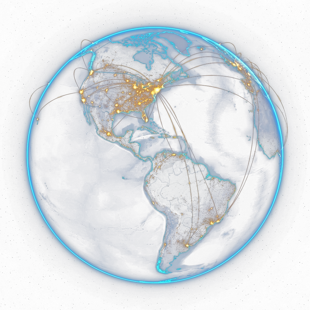 Global talent matching globe